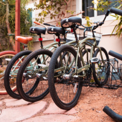 Bikes available for rent at California Dreams Hostel in San Diego